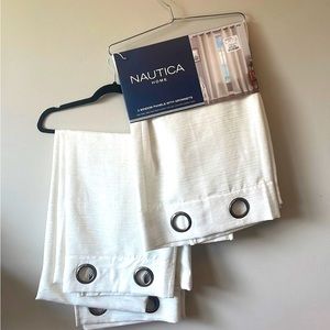Nautica 4 Window Panels (38 x 84 in) with grommets. Brand new.